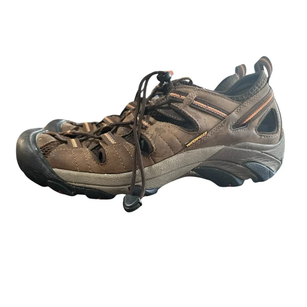 KEEN Brown Waterproof Lace-up Hiking Shoes Men's Size 11.5 Arroyo